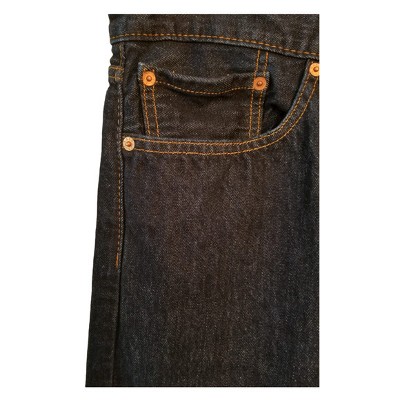 Levi's 505 Regular Fit Straight Leg Men's Jeans Dark Blue Size 34x28‎ - Picture 3 of 8